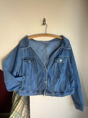 Highway Jeans Classic Cropped Blue Denim Jacket - Women 2X